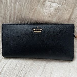 Kate Spade Black Leather Bifold Wallet